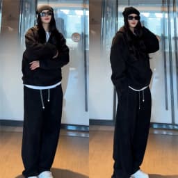 Silver Thread Sportswear Set for Men And Women Casual Sweatshirt Wide Leg Pants Autumn New Style Long Sleeve Polyester Fiber