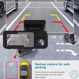 3 Channel WiFi Car DVR Three Way Dash Cam Inside Vehicle Camera DVRs Recorder FHD 1080P Video Mini Registrator Dashcam Camcord