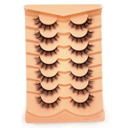New 7 Pairs of Thick, 3D Simulation Mink Fur Fake Eyelashes Short, Dramatic Fake Eyelashes Wholesale Full Line Fake Eyelash Make