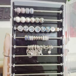 Acrylic Charms Beads Display Rod Tray Box Fit Trollbeads Chamilia Troll Biagi Box Charm Beads Storage Case Loose Beads Boxes