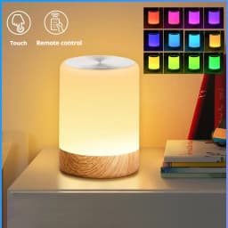 GGbingo 16 Colors Night Light Touch Bedside Table Lamp RGB USB Rechargeable Desk Lamp Bedroom Decoration Gift Dining Table Light
