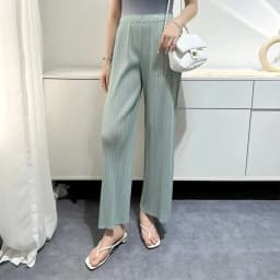 Miyake Pleated Loose Plus Size Pants Female 2025 Summer New High-end Thin Wide-leg Casual High Waist Pleated Straight Pants Thin