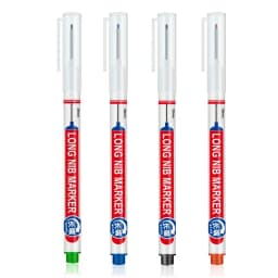 4Pcs/Set 20mm Deep Hole Long Nib Head Markers For Metal Perforating Pen Waterproof Bathroom Woodworking Decoration Multi-Purpose