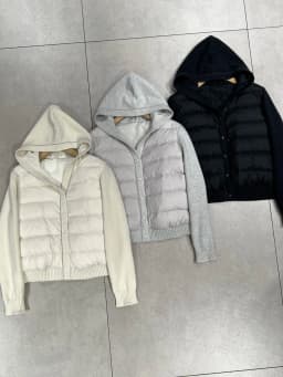 2026Fall/Winter Women's Cashmere-Knit Hooded Down Coat