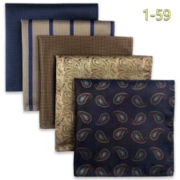5 Pieces Mens Jacquard Pocket Square Set Multi Styles Handkerchief Suit Pocket Towel Hanky Vintage Business Accessories Gift