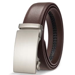 3.5cm High End Handsome Alloy Automatic Buckle Belt Men's Durability PU Leather Waistband Fashion Business Male Waist Straps