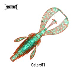 KINGDOM Soft Lure 63mm 76mm Floating Shrimp Bait TPE Lure Realistic Shrimp Worm Soft Bait for Bass Trout Saltwater Fishing