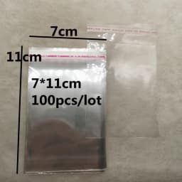 100pcs/lot 4x6cm--14x14cm Various Models Poly Bag Transparent Opp Plastic Bags Self Adhesive Seal Jewellery Making Packaging Bag