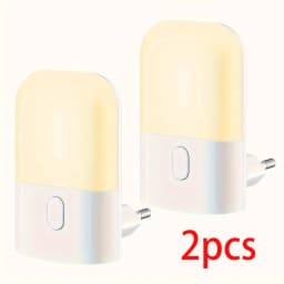 1/2 Set Dimmable Sensor LED Night Lights EU Plug Wireless Cabinet Light for Baby Bedside Bedroom Corridor - Bedroom Lighting