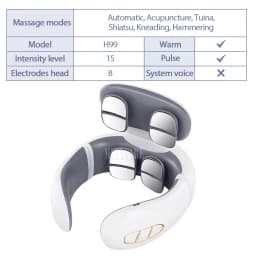 TENS Pulse Back Neck Massage Wireless Smart Sholder Cervical Massager Heating Muscle Punch Beating Care Device