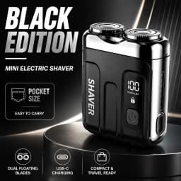 Mini Electric Rotary Shaver for Men USB Rechargeable 3D Floating Blade Washable Beard Razor for Home Travel