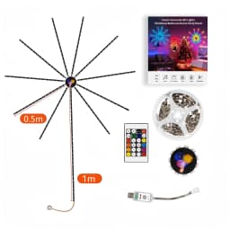 200+ Mode Smart RGBIC Firework Light APP Control USB 5V LED Strip Light Bluetooth Neon Strip Christmas Party Bedroom Decor Light