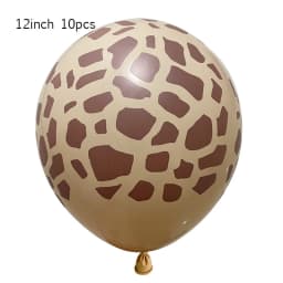 4/10Pcs 22inch 4D Round Animal Printed Leopard Zebra Tiger Giraffe Foil Balloons Jungle Safari Birthday Balloons Party Decor