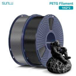 SUNLU 2KG 3D PLA/PETG/PLA PLUS/Clear Filament 1.75mm 2Roll 1KG 3D Printer Neatly Wound Filament for 3D Printer & 3D Pen
