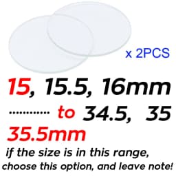 1.0mm Thickness Crystal Round Watch Glass 15mm to 45mm Mineral Smart Watch Repair Glass Lens Flat Mirror for Watchmaker