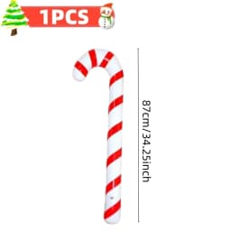 1-10PCS 35 Inch Inflatable Christmas Candy Cane for Christmas Decorations, Outdoor Holiday Decorations Christmas New Year Gifts