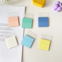 50 Sheets Colorful Waterproof PET Transparent Memo Sticky Note Paper Daily To Do It Check List Paperlaria School Stationery