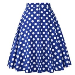 Small Red Polka Dot Cotton Womens Sexy Midi Summer Skirt Pin Up  High Waist Retro Vintage Rockabilly 50s Women Skirt