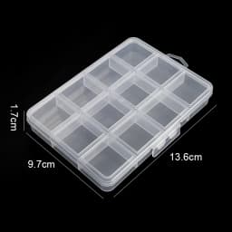Plastic Clear Organizer Box Bead Storage Containers with Adjustable Dividers for Craft Jewelry Fishing Tackles Parts Storage