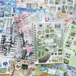 Mr. Paper Time Reshaping Cut Film Sticker Book, 30pcs Coil Design for DIY Scrapbook Notebook Cup Journal Decoration