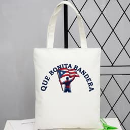 Bad Bunny tote bag einkaufstasche personnalisable foldable reusable shoulder femme