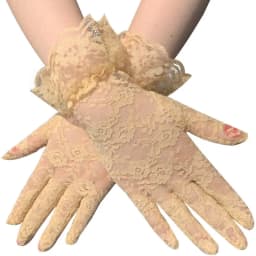 Bride Wedding Sexy Lace Breathable High Elasticity Gloves Thin Exquisite Flowers Banquet Opera Masquerade Ball Retro Style Cute