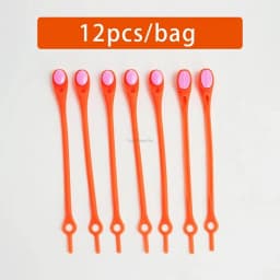 12 Pcs Silicon Elastic Laces Sneakers Shoelaces Without Ties Rubber Band for Casual Shoes Men Women Sport Shoes Lazy Accessories