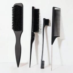 Slick Back Hair Brush for Sleek Ponytail Bun & Smoothing Baby Hairs, Flyaways, Edge Control - Backcombing & Teasing