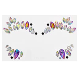 Cute Cat 3D Acrylic Rhinestone Face Sticker Masquerade Party Face Makeup Decoration Temporary Tattoo Face Painting Decals