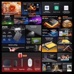 Global version Blackview MEGA 12 Tablet 12.2" 2.4K 120Hz Display Dimensity 7200 CPU 50MP Camera 10000mAh 5G Android 16 Tablet PC