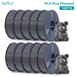 SUNLU 10 Roll PLA Plus/Clear Filament 1.75 Mm +/- 0.02 Mm 1 Kg Spool (2.2 Lbs) Neatly Arranged No Knot Filament Fit Most FDM Pri