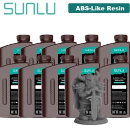 SUNLU 10KG ABS-Like/ Standard / Water-Wash/ 14K High Precision Resin 405nm Rapid UV-Curing Photopolymer Resin 1KG/Bottle