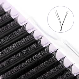 NATUHANA W Lashes Extension L LU(M) Curl Individual Mink YY Lashes 3D W-shaped Volume Fan Eyelash Extension