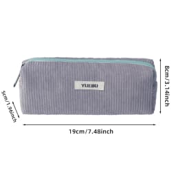 New Retro Corduroy Solid Color Pencil Case, Coin Purse, Artistic Minimalist Cosmetic Bag, High School Student Storage Bag