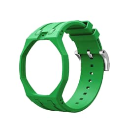 2in1 Bioceramic Case&Silicone Strap For Swatch x AP Royal pop Pocket watch bands Modification kit integrated Silicone Wirstband