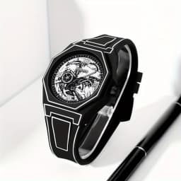 Elegant men Quartz Watch - Silicone Strap, Analog Display, , Ideal for Casual Wear | Modern Casual Watch | Silicone Strap Watch