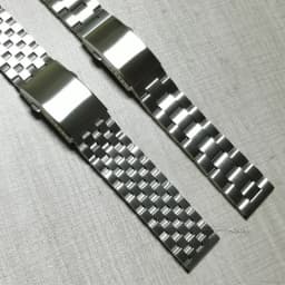 Extended Fold Solid Watch Buckle for Seiko 18mm 20mm 22mm Silver Double Push Safety Milled Clasp Stainless Steel Watchband Clasp
