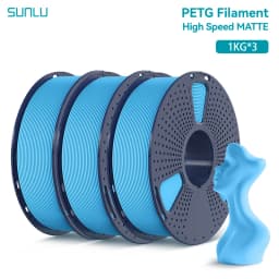 SUNLU 3KG High Speed Matte PETG Filament 1.75mm 1kg Spool (2.2lbs) High Speed Printing Filament Fit Most FDM Printer