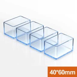 10Pcs Round / Square Rubber Floor Protectors Chair Leg Caps Pads Furniture Feet Non-Slip Covers Leveling Feet Home Decor