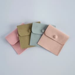 10pack Microfiber Jewelry Snap Packaging Bag Earrings Necklace Velvet Wedding Birthday Presents Gift Pouches Small Button Sack