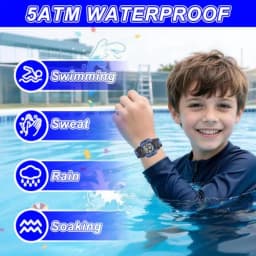 Socico Children LED Electronics Digital Watch Chronograph Clock Sport Watches 5Bar Waterproof Kids Wristwatches For Boys Girls