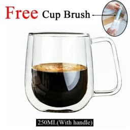 Double Wall High Borosilicate Glass Mug Heat Resistant Tea Milk Lemon Juice Coffee Water Cup Bar Drinkware Lover Gift Creativity