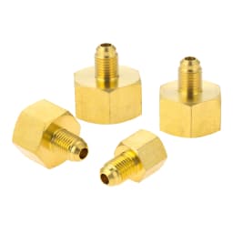 4PCS Brass Pipe Fitting 1/4" SAE Male to 1/2" 1/4" 3/4" 5/8" Female Pipe Reducing Adapter for Air Conditioner A/C Refrigeration