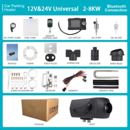 2-8KW 12V&24V Split machine Diesel Heater bluetooth Remote Control Automatic Altitude Adjustment for RV Trailer Camper Van
