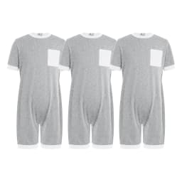 Children 3Pcs Anti-strip Adaptive Bodysuit Special Needs Clothing Short Sleeve Back Zipper Jumpsuit for Autism Sensory kids