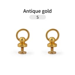 WUTA Round Head Swivel Rivet Leather Rivet with Pull Ring Leather Craft Screw Rivets Metal Handmade DIY Leather Crafts Accessory