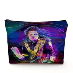 Super Star Michael Jackson Cosmetic Bag Double Print Makeup Bags Women Wedding Handbag Lady Travel Organizer Child Wallet
