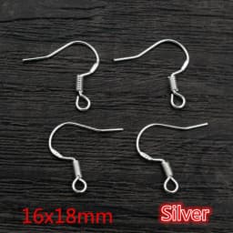 50pcs 2-Styles 925 Sterling Silver Plated Gold Rhodium Earrings Hooks Findings for DIY Earring Jewelry Making Accessories