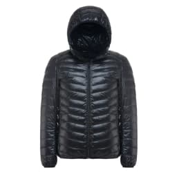 Plus Size Schinteon Men White Duck Down Jacket Ultra Light Thin Casual Coat Outerwear with Hood New Arrival Winter Autumn