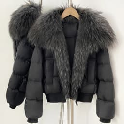 OFTBUY New Winter 90 Duck Down Jacket Women Real Fox Fur Short Warm Puffer Coat Female Fashion Casual Natural Fur Outerwear Lady